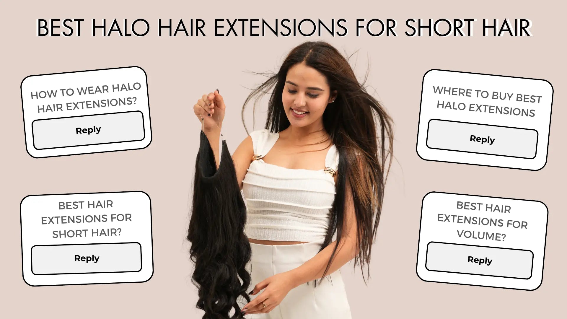 Best halo hair extensions for short hair