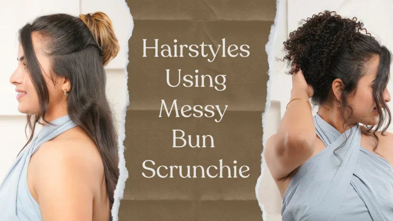 Messy bun scrunchie hairstyles ideas Shell Hair shark tank India