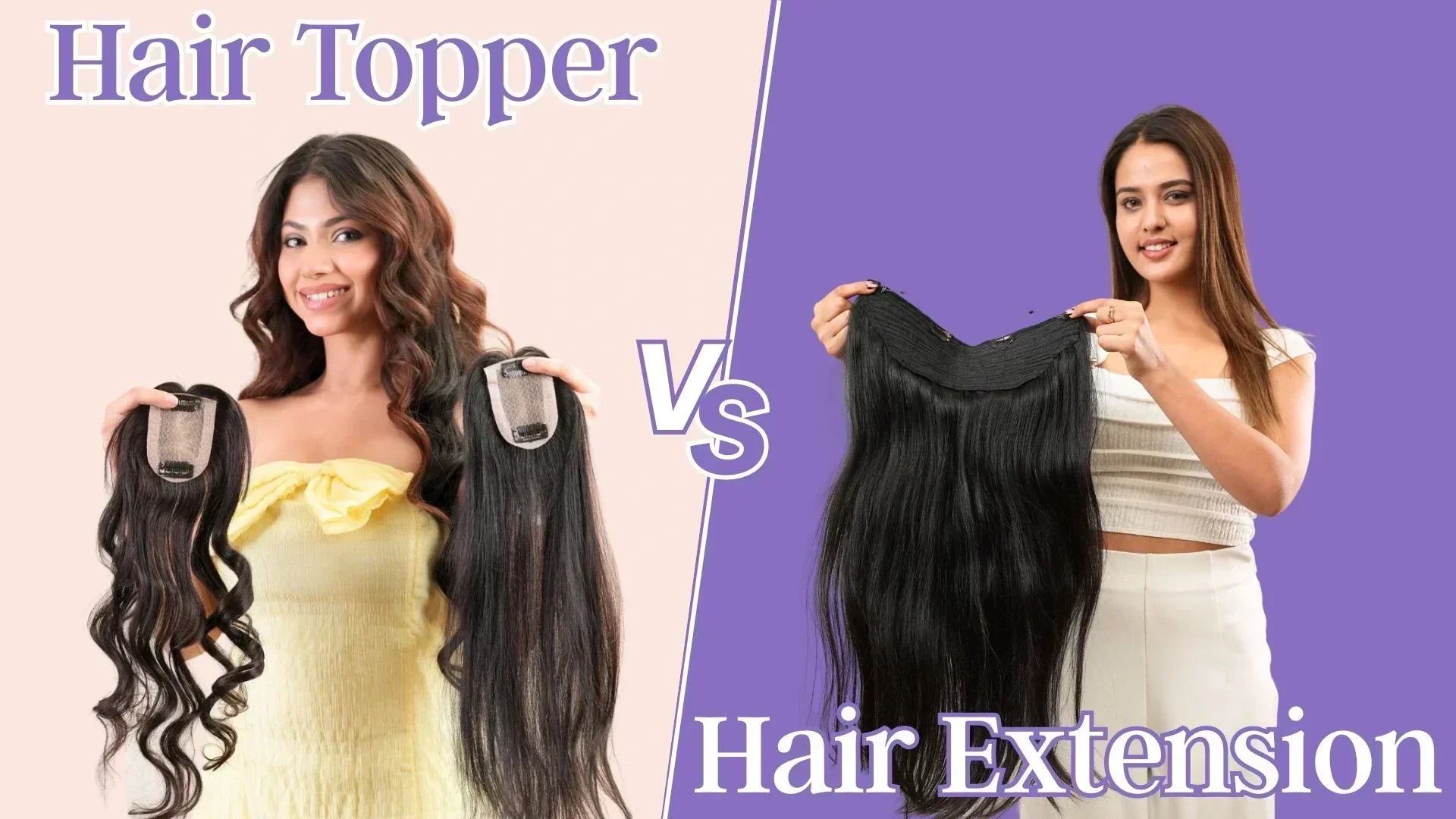 Hair topper vs hair extensions for women