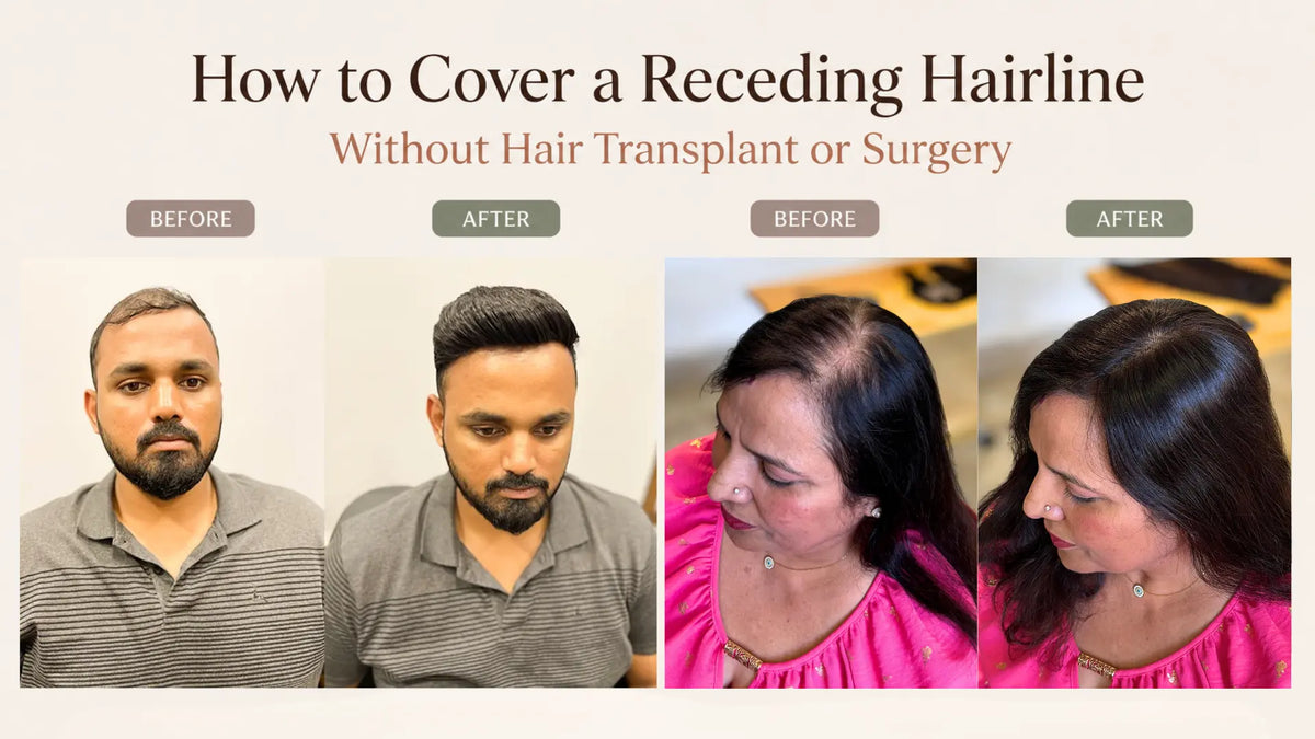 How to cover receding hairline without hair transplant?