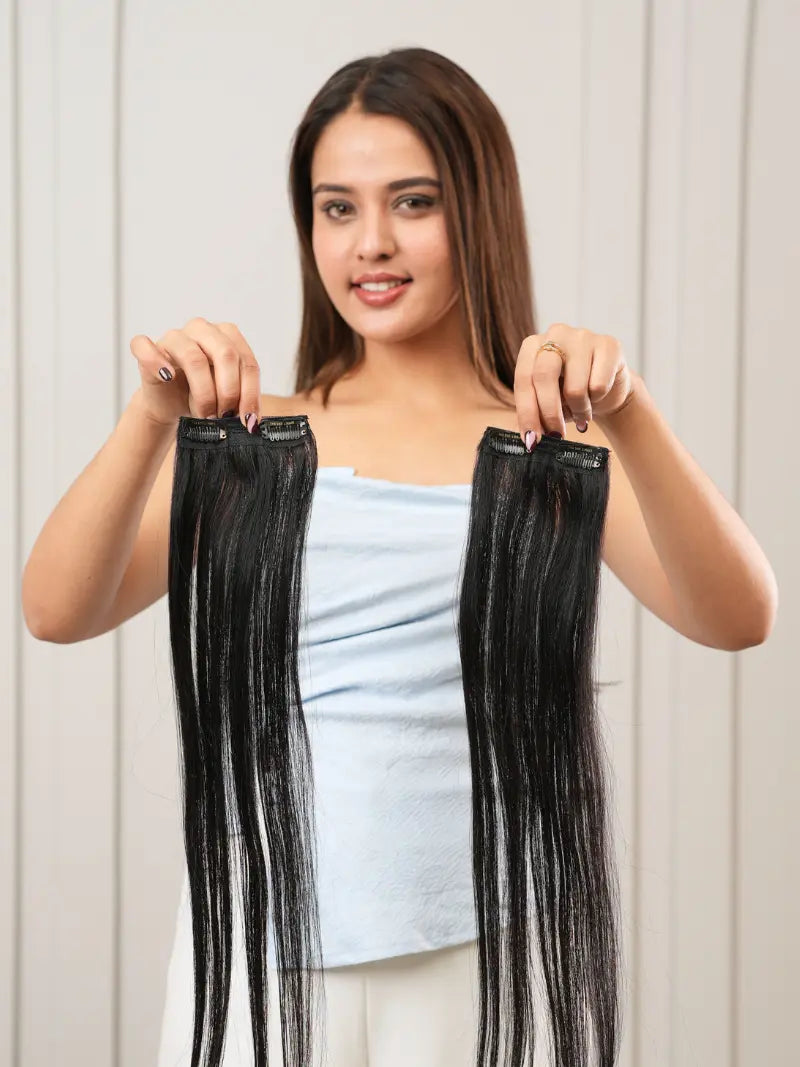 Seven Set Clip In Extensions - Straight Texture