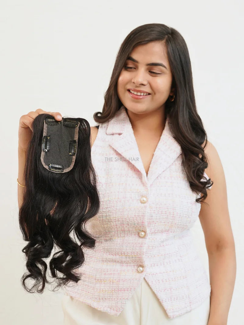Buy human hair topper for women online, Shop backcomb hair topper for women online, Shop 100% human hair extensions for women online, Buy lace hair topper for women online