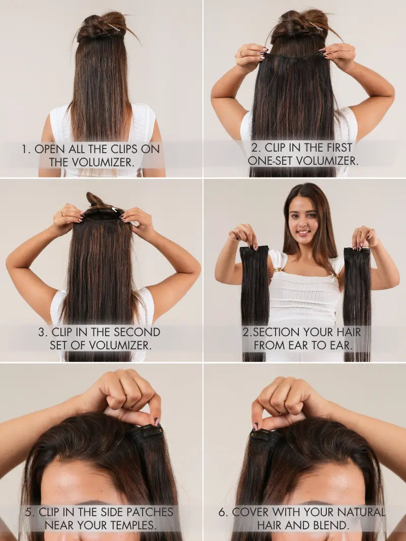 How to put clip in hair volumizers