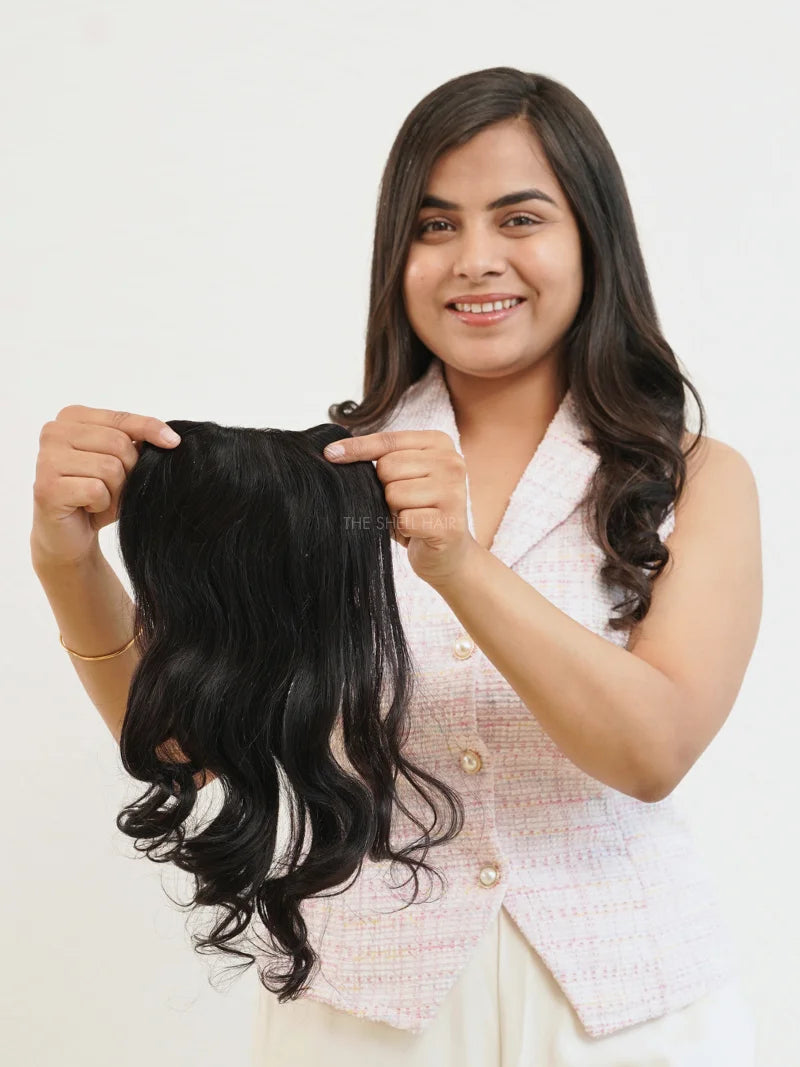 Buy lace hair topper for ladies online, Buy seamless lace hair topper for women online, Shop backcombed topper for women online