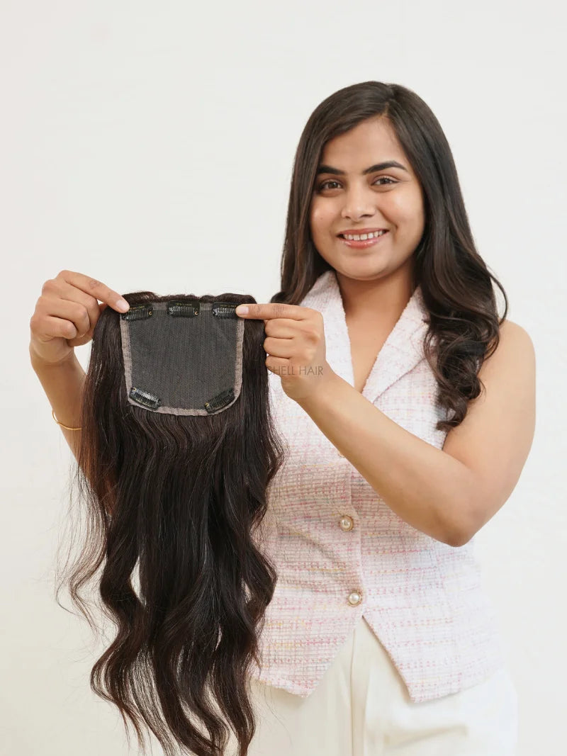 First image of 5x5 lace hair topper, Buy lace base hair topper for women online, Buy 100% human hair topper for ladies near me