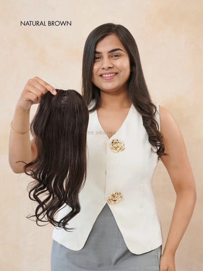 Buy lace hair topper for brown hair online, Shop black lace hair topper for ladies near me, Buy hair topper for backcombing hairstyle near me