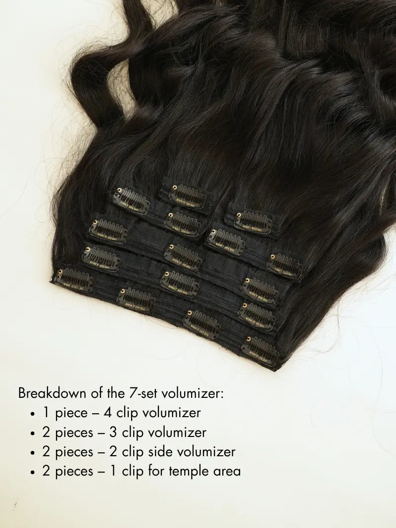 Seven Set Clip In Extensions - Straight Texture