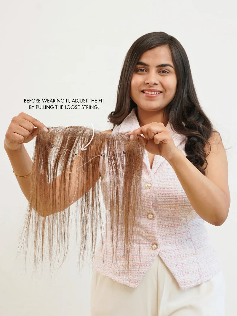 Buy blonde halo topper for women, Shop blonde halo hairline topper for ladies, Buy clipless halo topper for blonde hair, Shop clipfree hair topper for blonde hair online, Shop hair band topper for blonde hair online