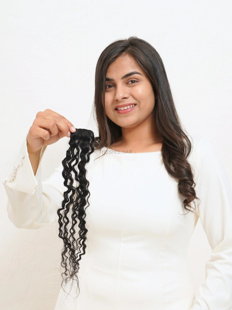 First image of curly cover up patch for women, Buy hair patches for curly hair online, Shop curly cover up patches for ladies online, Buy curly hair patch for women online