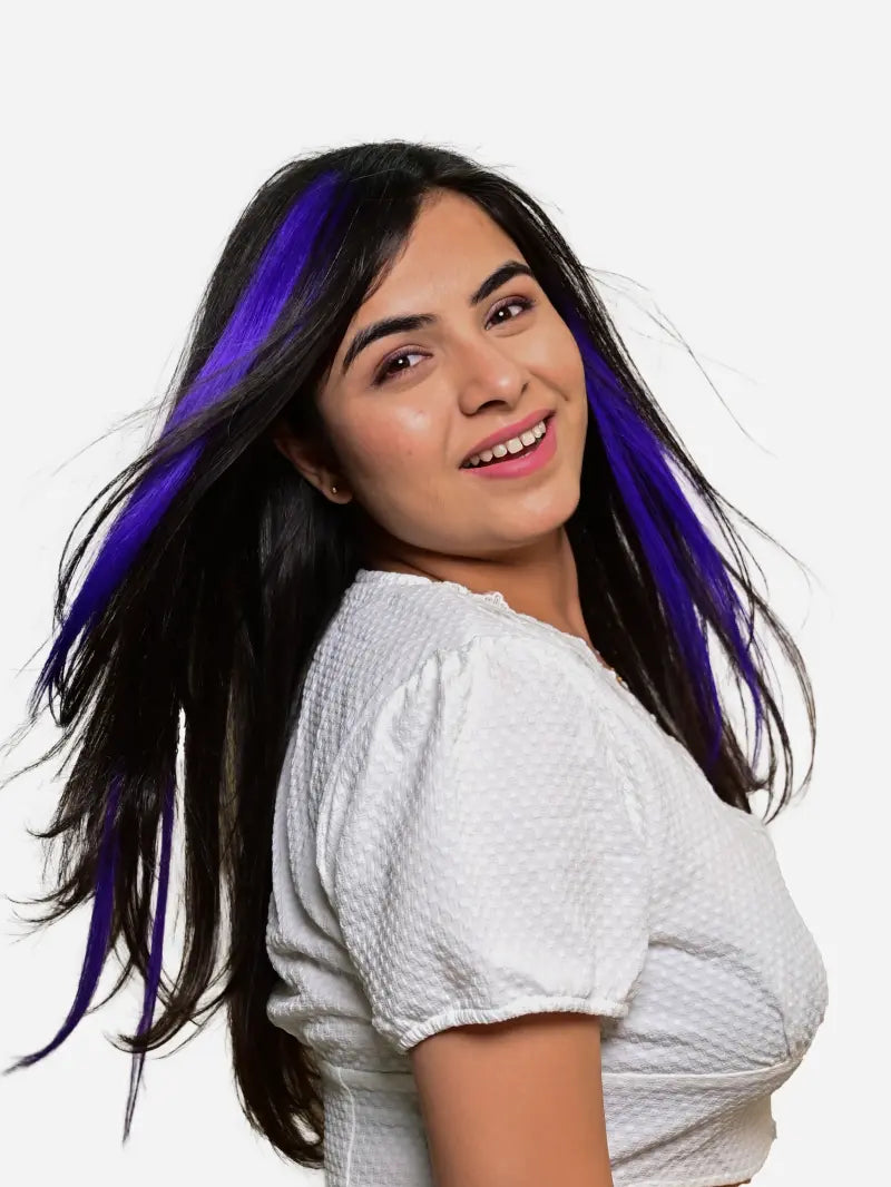 Blue color hair streak for women online