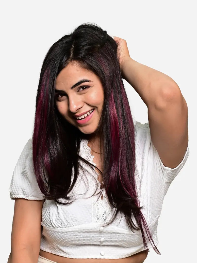 Shop hot plum clip in streaks online