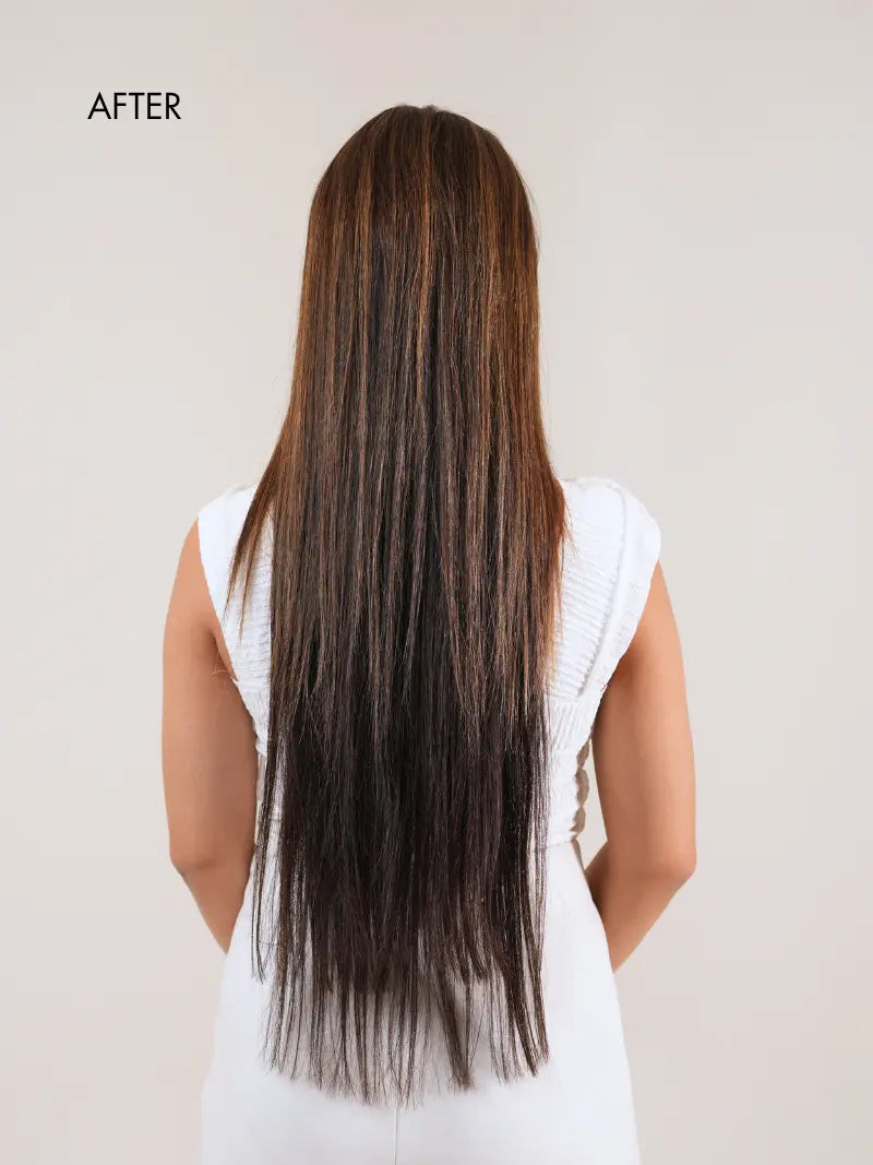 Last image of clip in hair extensions for women