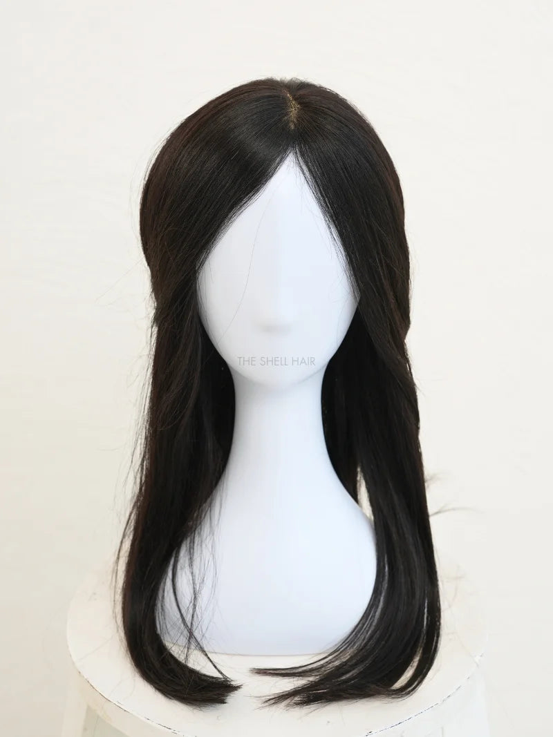 20 Inch Luxury Full Head Silk Base Wig - 100% Human Hair  display picture 3