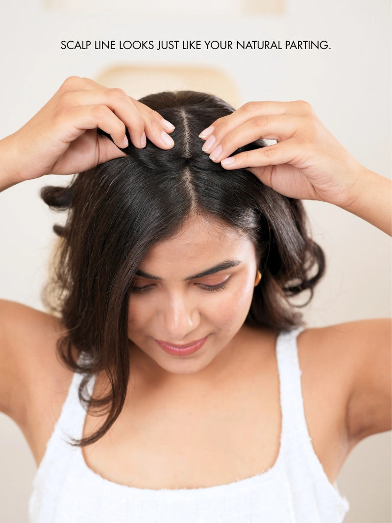 Natural looking hair topper for women online