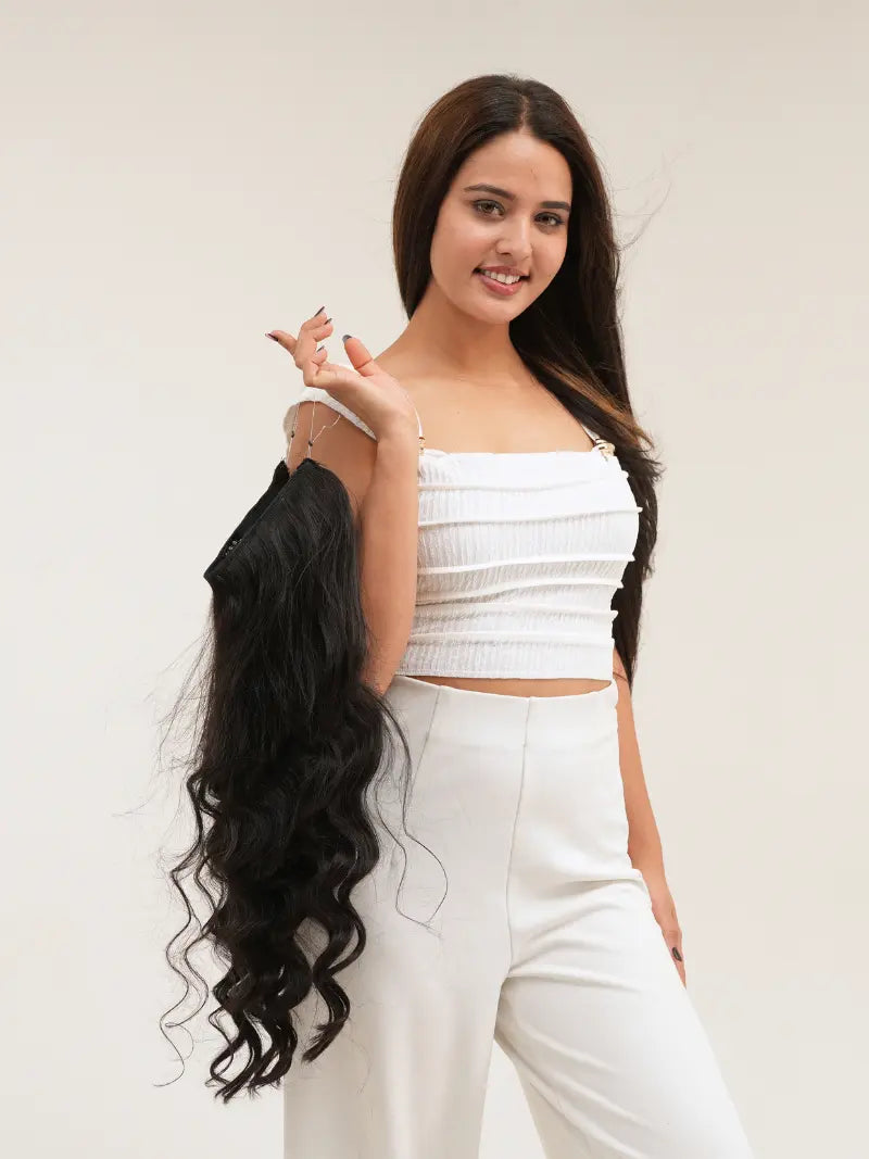 Best Human Halo Hair Extensions Online In India