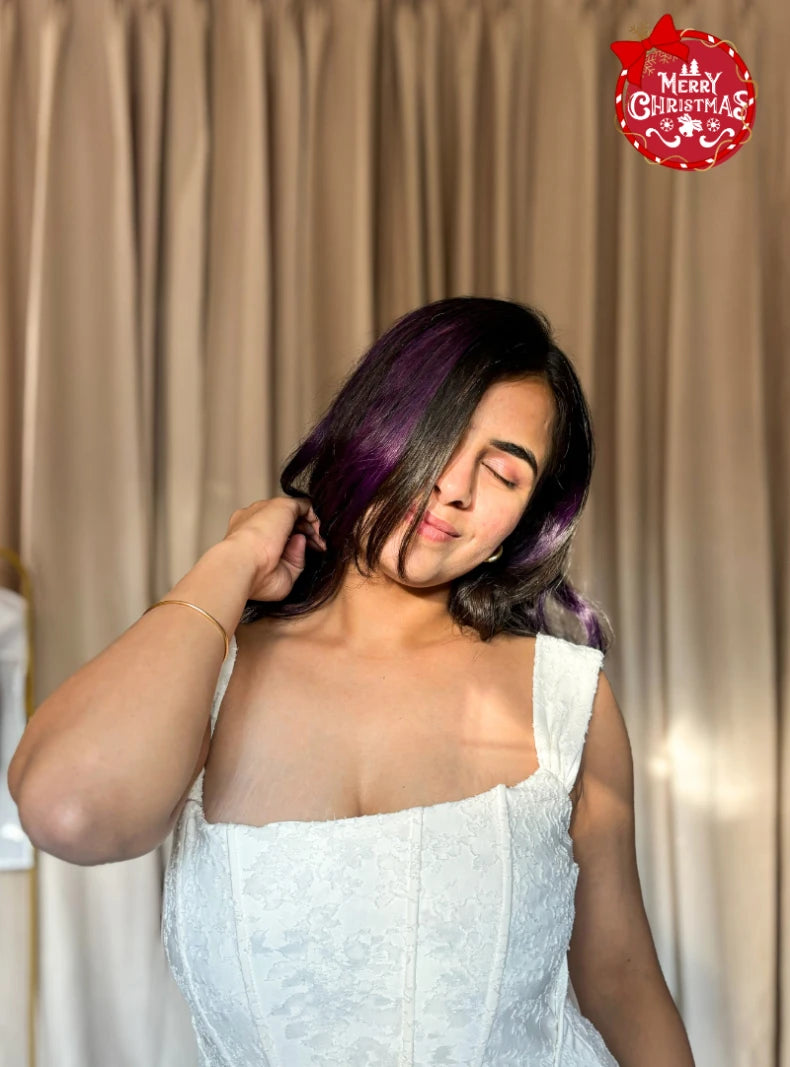 Shop purple clip in streak online in India