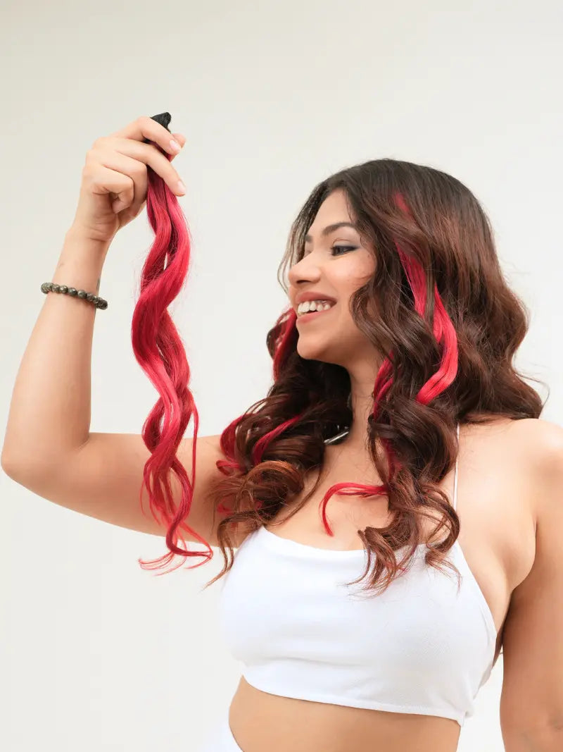 Buy red color streaks for women