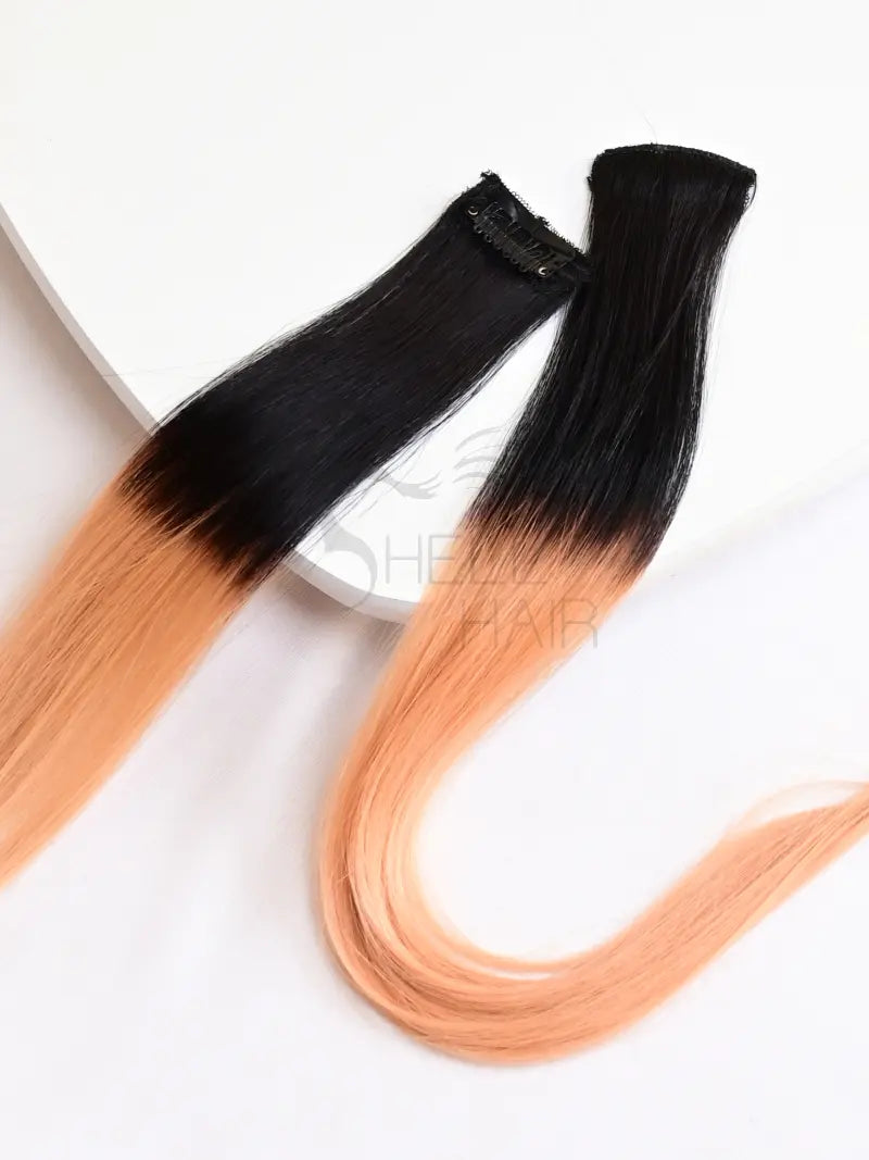 Rose gold hair streaks