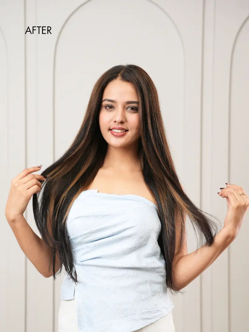 Seven Set Clip In Extensions - Straight Texture