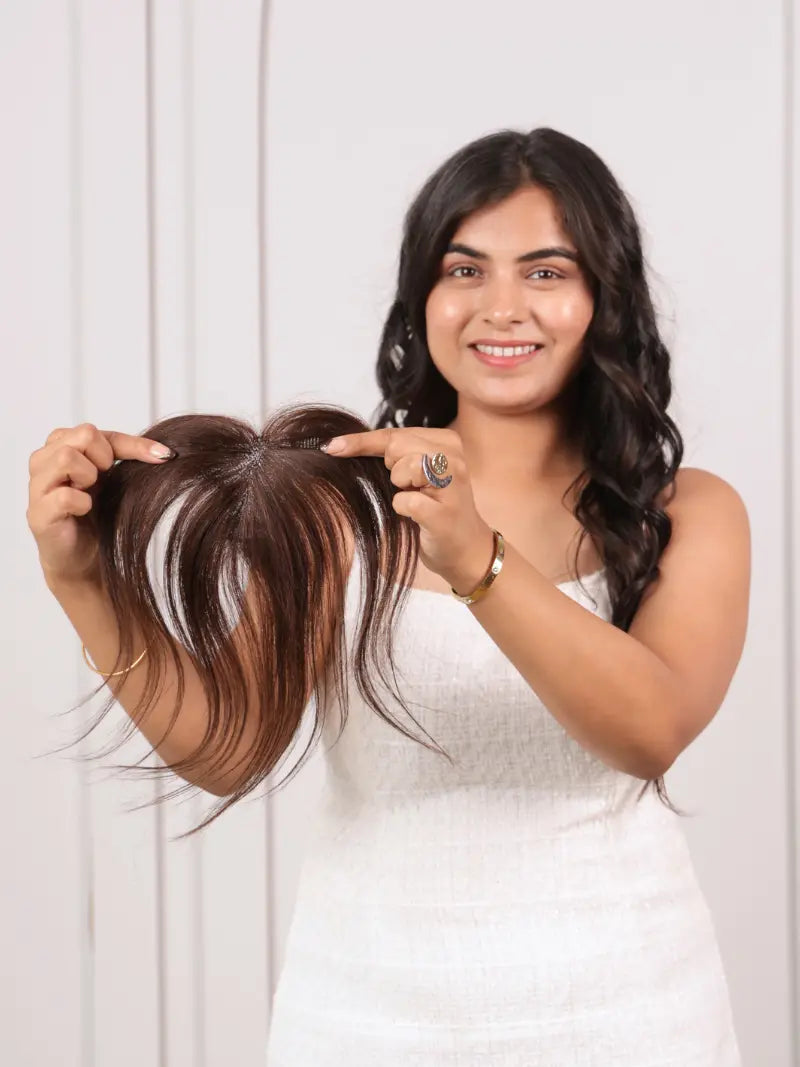T-Shape Lace Base Topper, T-shape topper, T-shape hair topper, T-shape lace topper, clip in lace hair topper
