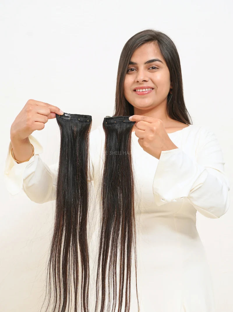 Buy two set clip in volumizer with highlights, Buy clip in hair extensions with highlights online, Shop clip in volumizer with highlights near me