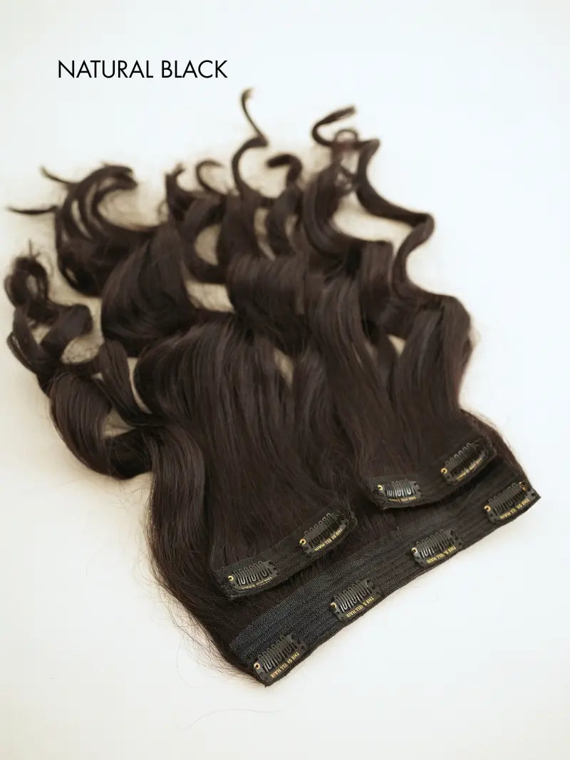 Wavy black clip in hair volumizers for women online