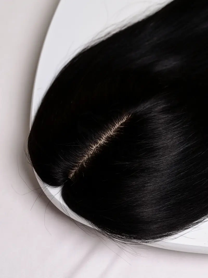 Seamless crown hair topper for females