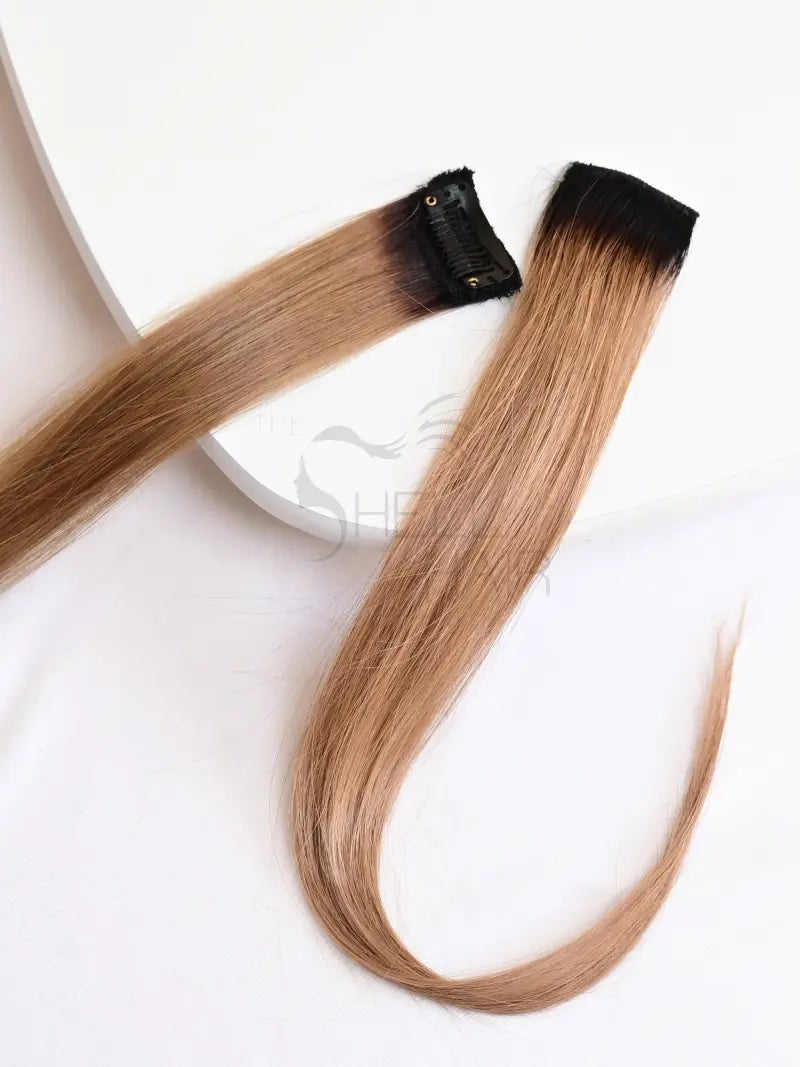Caramel clip in streaks