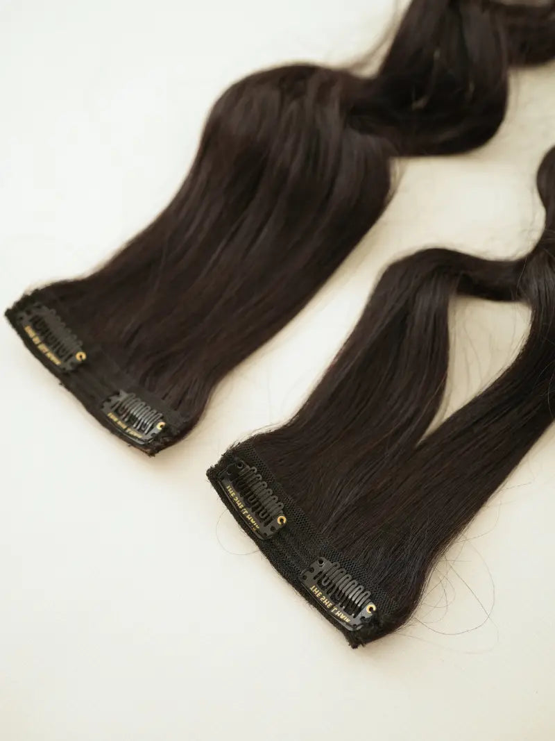 First image of two set clip in volumizers for women