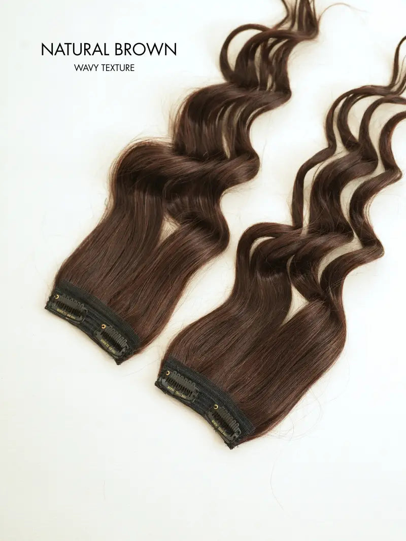 Brown side patches for wavy hair near me