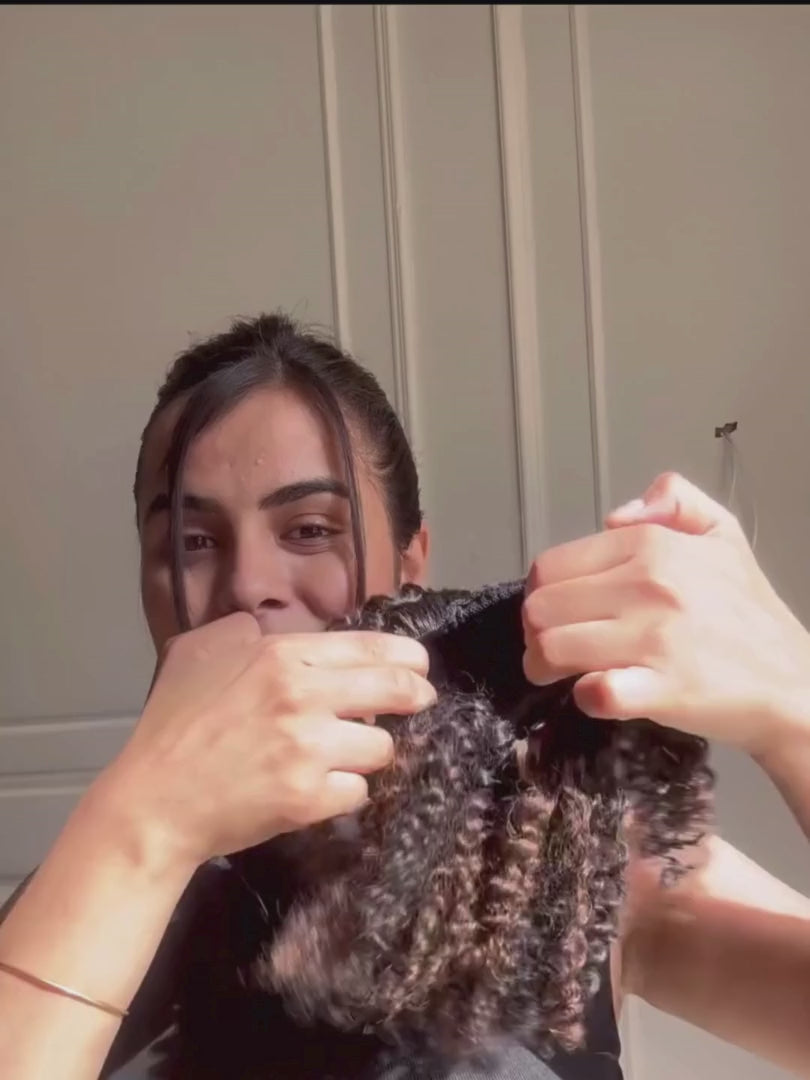Shop curly hair bun for curly hair.