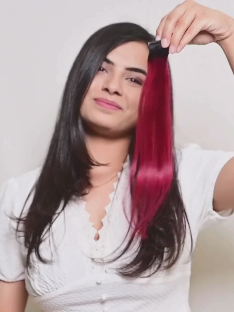 Buy red clip in streaks for women
