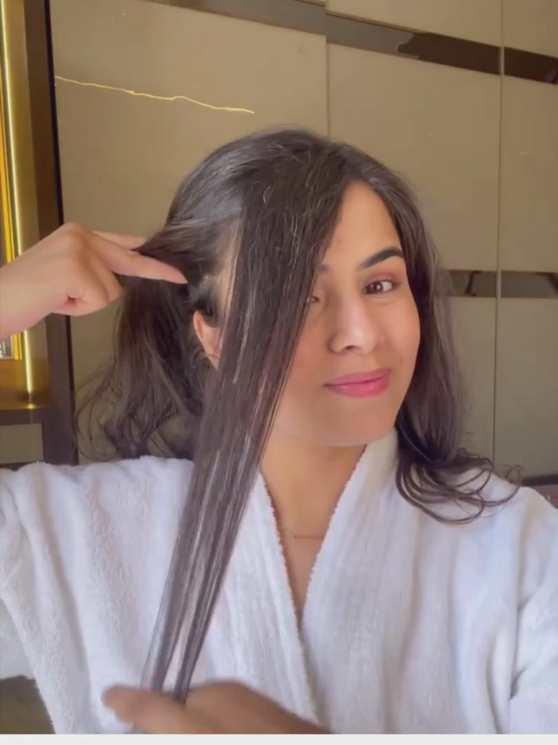 human hair ponytail extension in way texture.