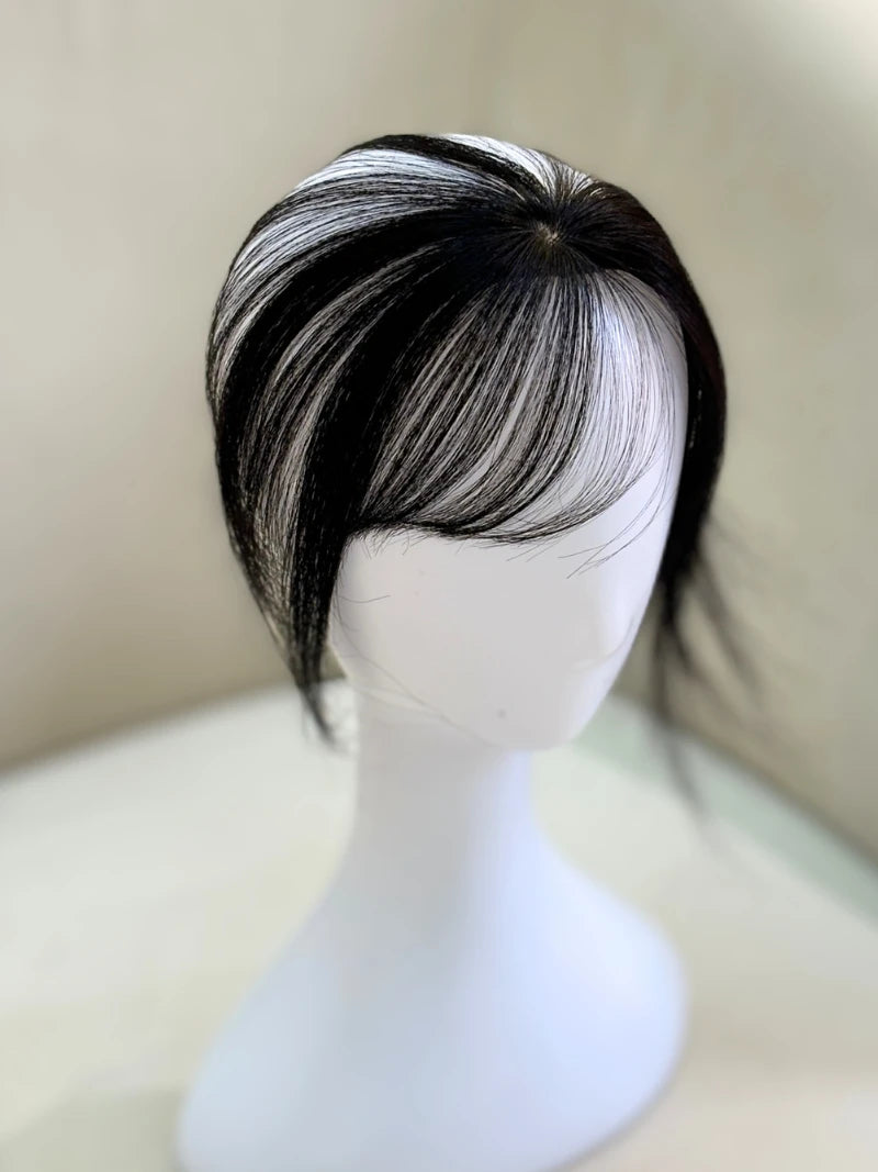 Tiny hair topper with bangs, hair thinning for girls, hair toppers for bald spots, hair topper near me in India