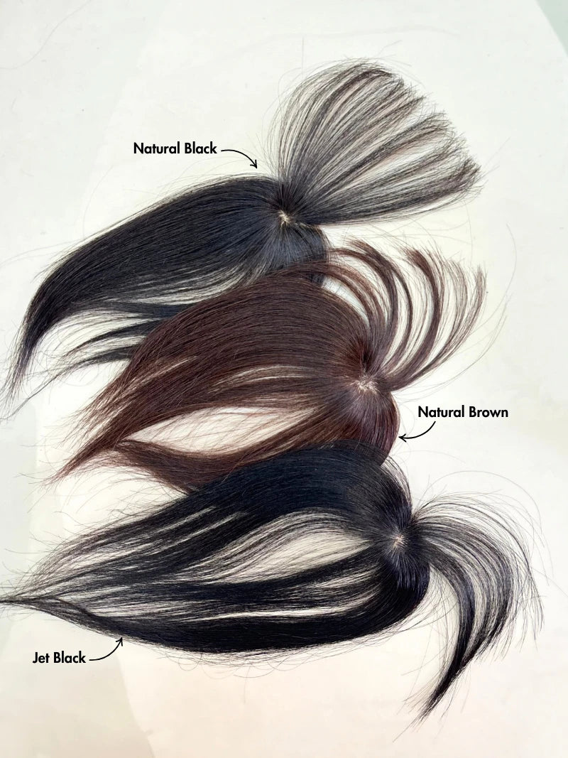 Different color bangs, tiny toppers for females, buy hair extensions in India near me, Hair toppers, human hair bangs