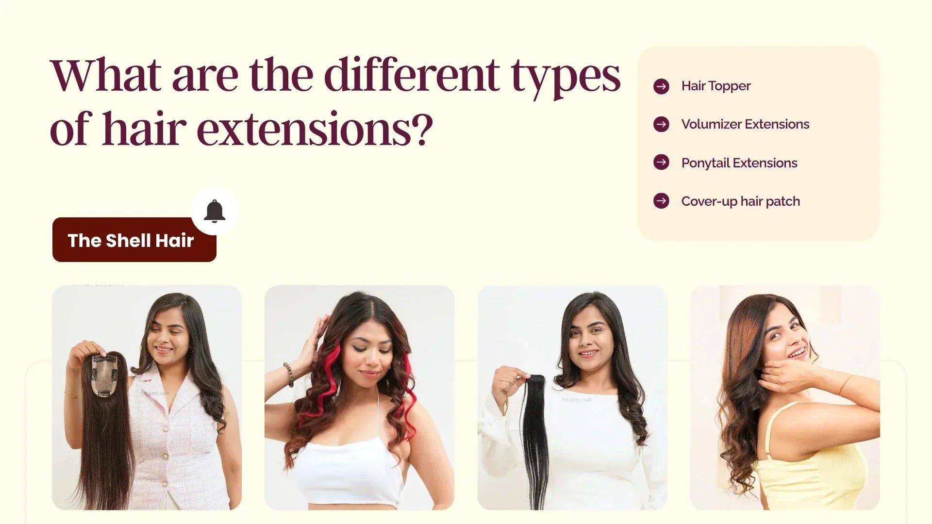 Different types of hair extensions for women online