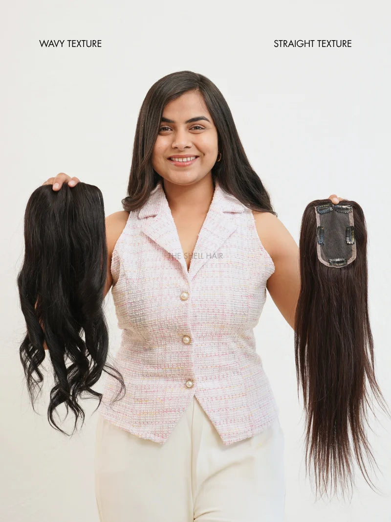 Buy lace hair topper for women online, Shop backcombed hair topper for ladies online, Buy black lace hair topper for women online, Buy crown hair topper for women online