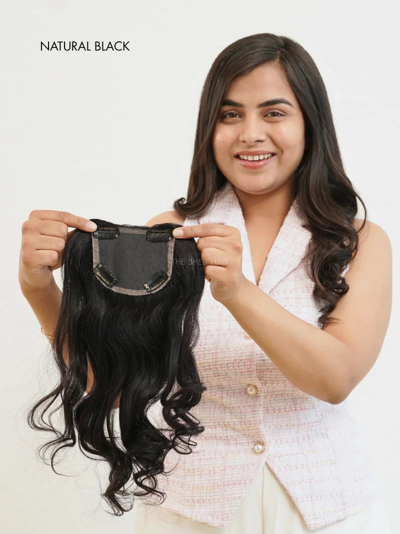 Buy lace hair topper for women online, Shop black lace hair topper for women near me, Buy backcomb hair topper for women online
