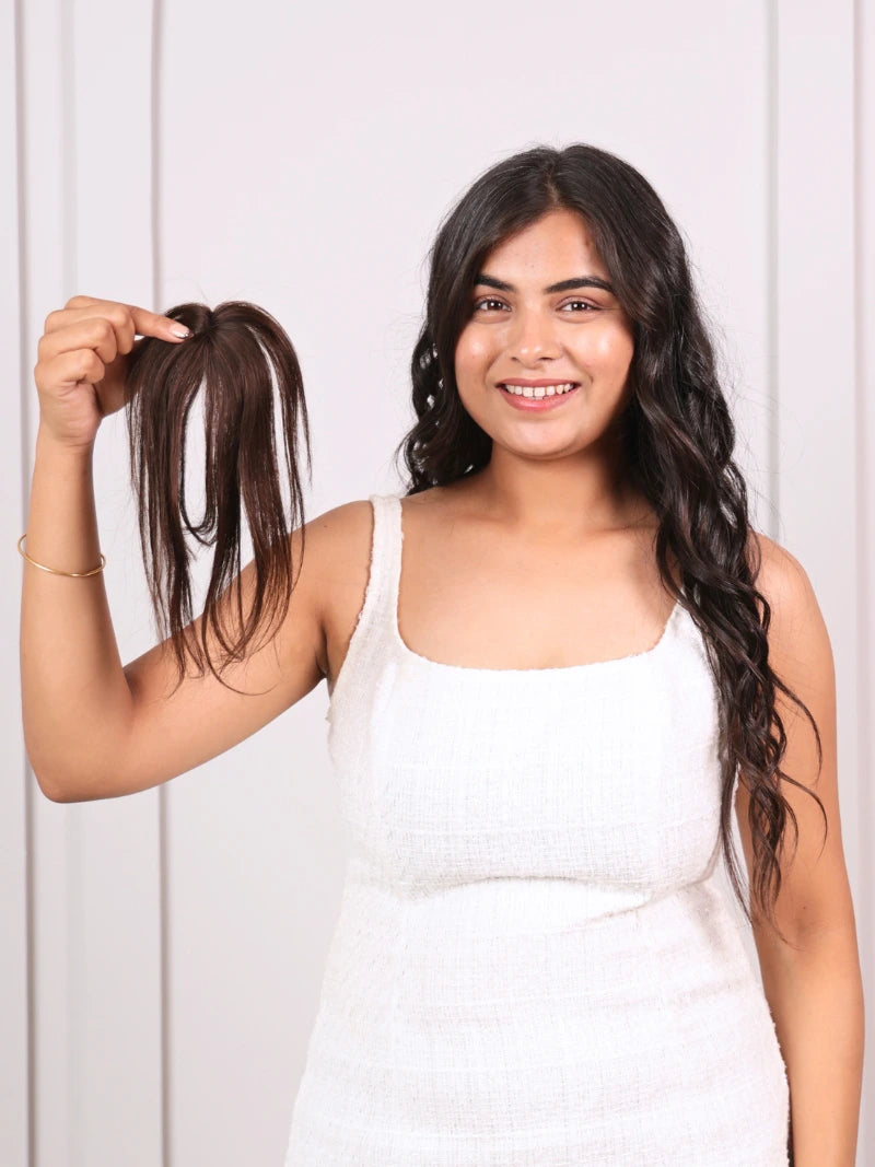 Human hair bangs for ladies, Buy clip in hair bangs for women, Shop clip in bangs extension for women online at best prices