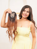 2.5x3.5 Ombre Silk Hair Topper - Balayage Highlights
