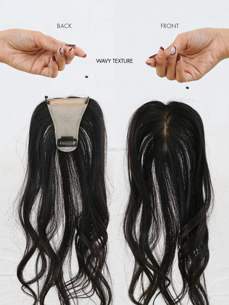 Buy natural looking scalp topper for ladies, Buy hair topper for girls and women online, Buy clip free hair topper for ladies online, Buy clipfree band hair topper for women online