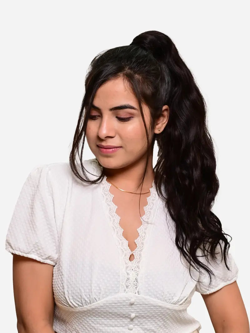 Clip In Ponytail 100 Natural Human Hair Extensions