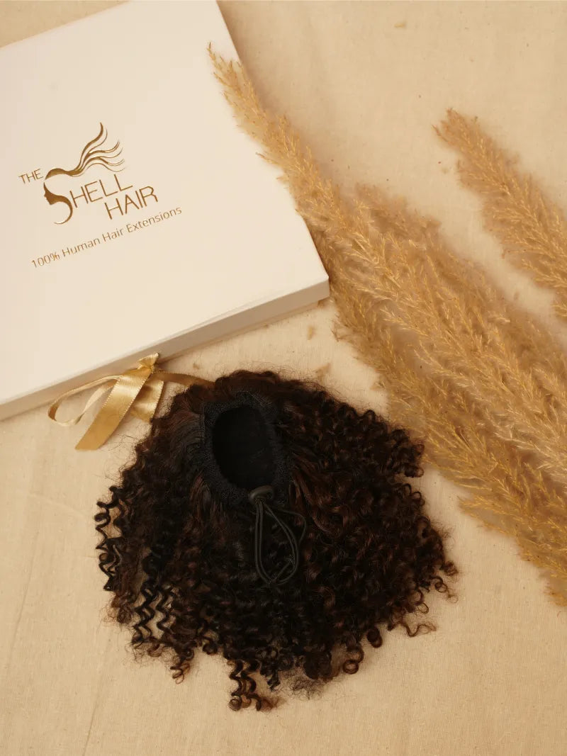 Curly clip in bun for women and ladies