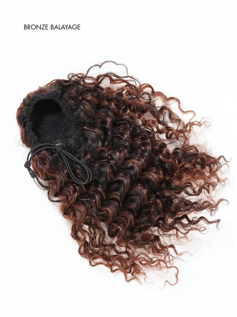 Buy Nish Hair curly bun extensions for women, Buy curly hair highlighted hair bun scrunchie for women online