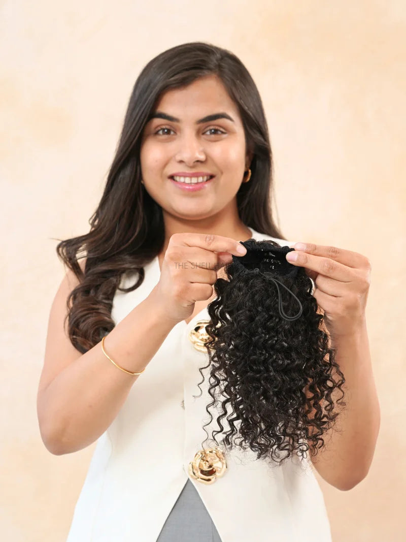 Curly Hair Clip-in Bun