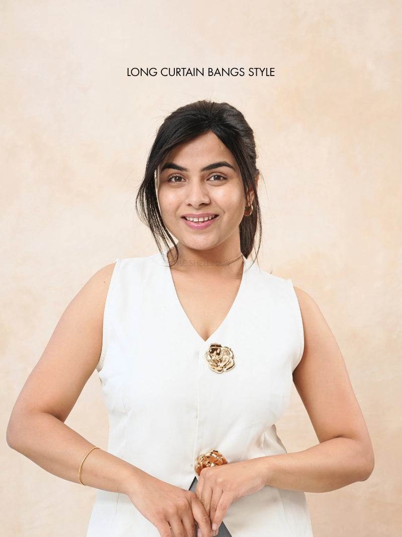 Buy clip in curtain bangs extensions for girls and women online, Shop curtain bangs extensions for girls and women near me, Buy hair extensions for forehead thinning online