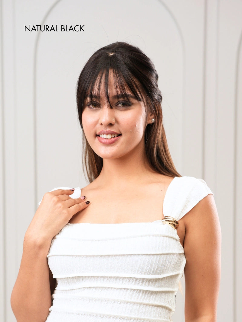 Human hair topper for women near me, natural looking bangs