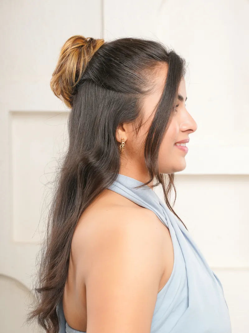 Shop messy bun scrunchie with highlights for women in India