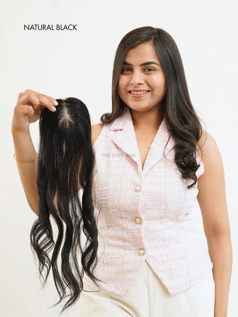 Buy silk base hair topper for crown thinning, Buy silk toupee for women, Buy hair wiglet for women, Shop silk hair topper for women online