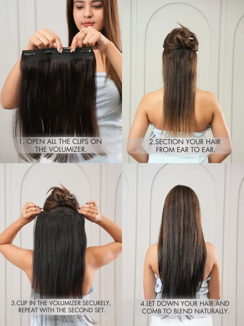 Steps to wear hair volumizer